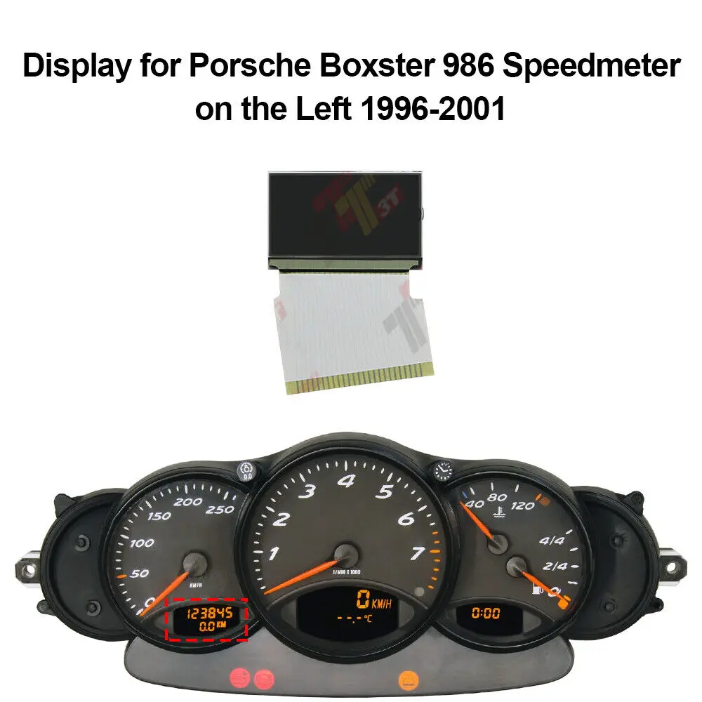 

Dashboard LCD Display for Porsche 911 996 and 986 Boxster Speedmeter on the Left