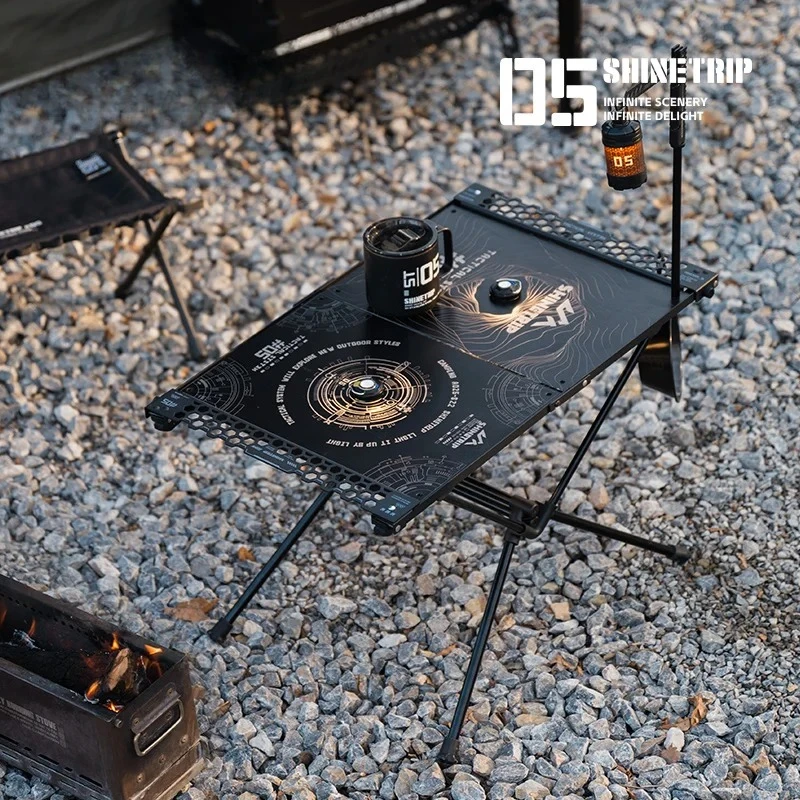 Outdoor Tactical IGT Table Frame ShineTrip Aluminum Alloy Folding Bracket Picnic Lightweight Camping Desk Support Portable Stand