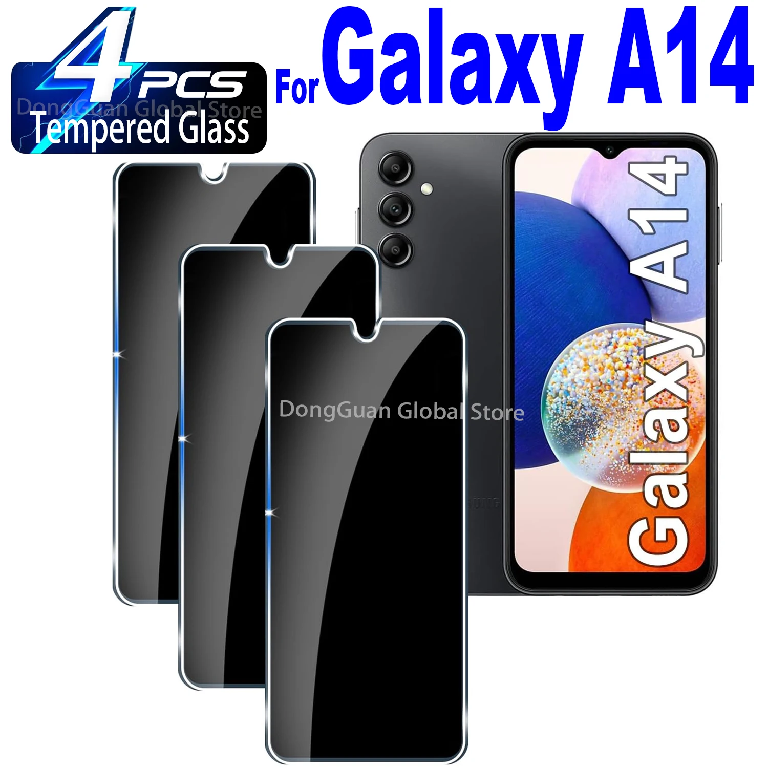 

For Samsung Galaxy A14 Anti Spy Tempered Glass Protector Privacy Screen Film