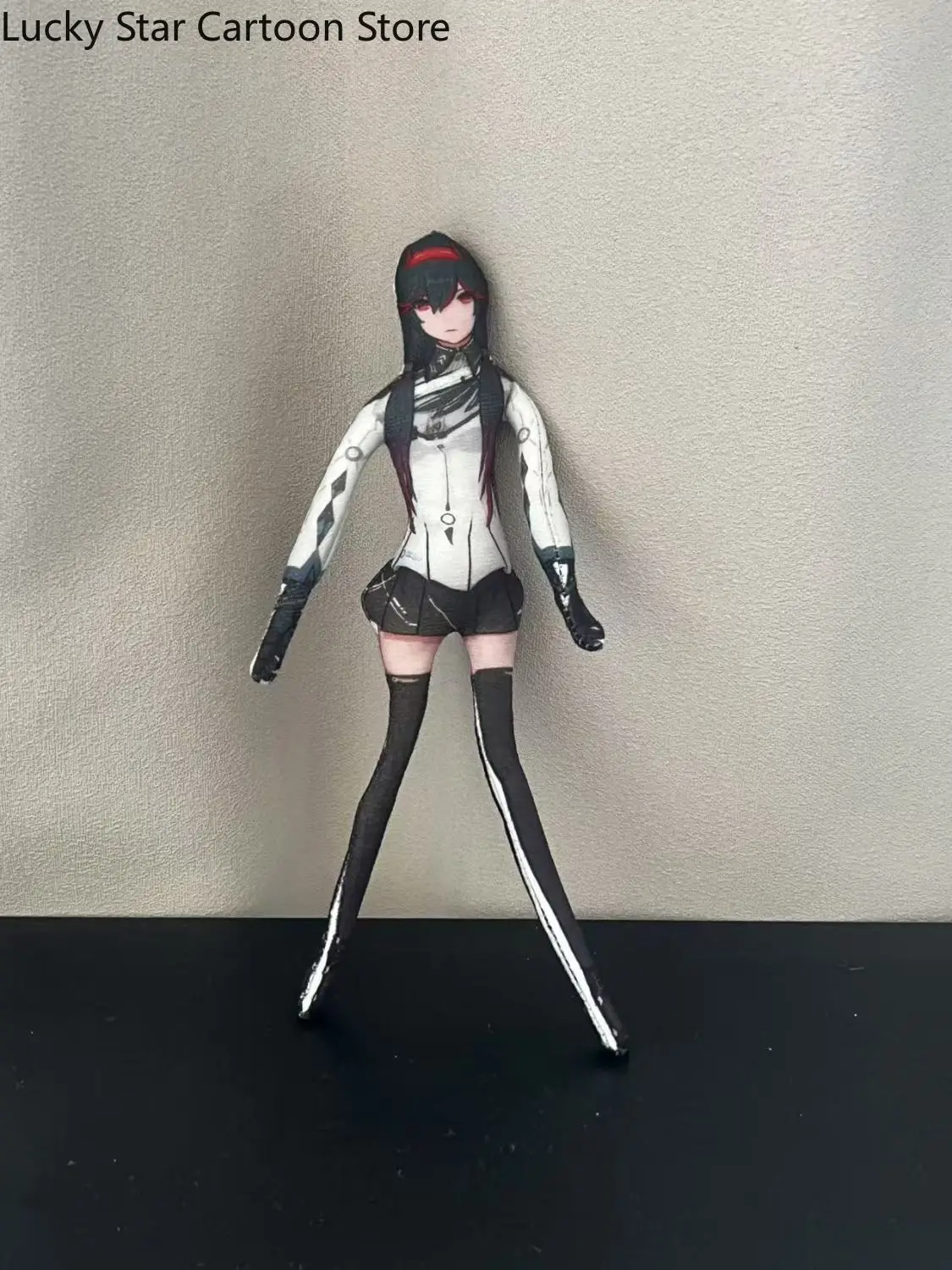 Kawaii معاقبة: رمادي الغراب لونا تأثيري الكرتون نقل الأيدي قدم دمية Maumet لديها سلك حديد الهيكل العظمي Otaku هدية الهالوين