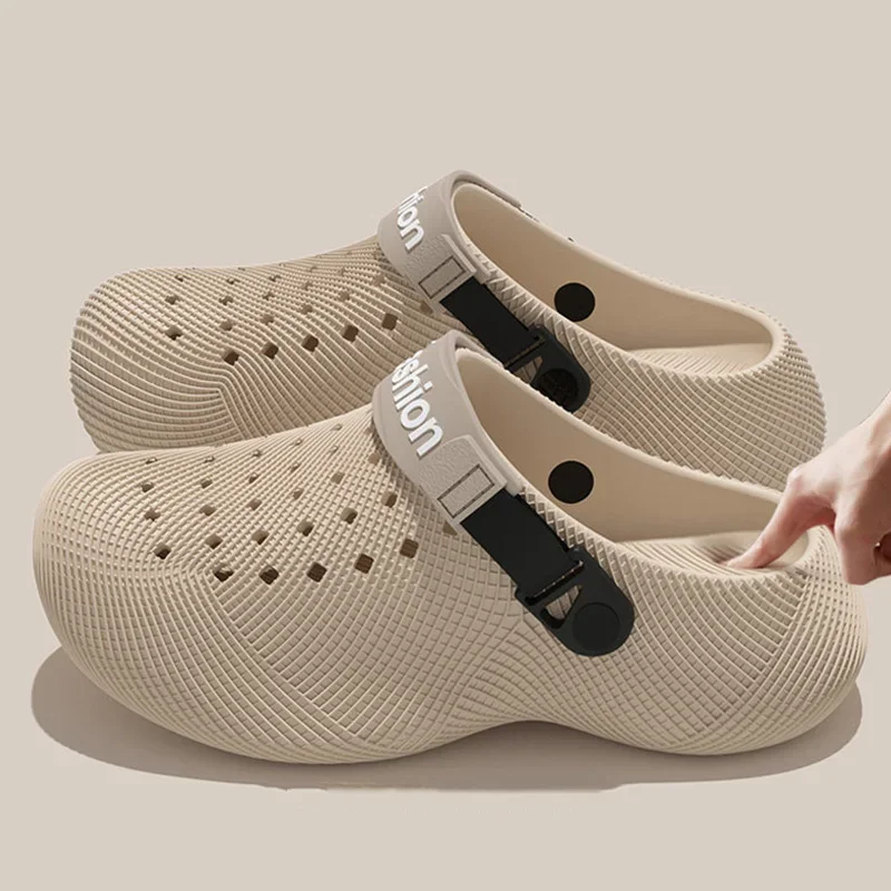 3D-Design Chunky-Plateau-Sandalen für Herren 2026 Sommer Slip-On Rutschfeste Sport-Sandalen für Herren Outdoor Dicksohlige EVA-Pantoffeln Strand – Detail 8
