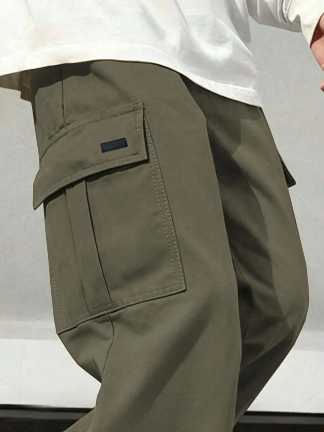Herren Casual Gerade Geschnittene Arbeitshosen Modisch Bequem Gewebter Stoff Frühling Herbst Tägliche Kleidung – Detail 30