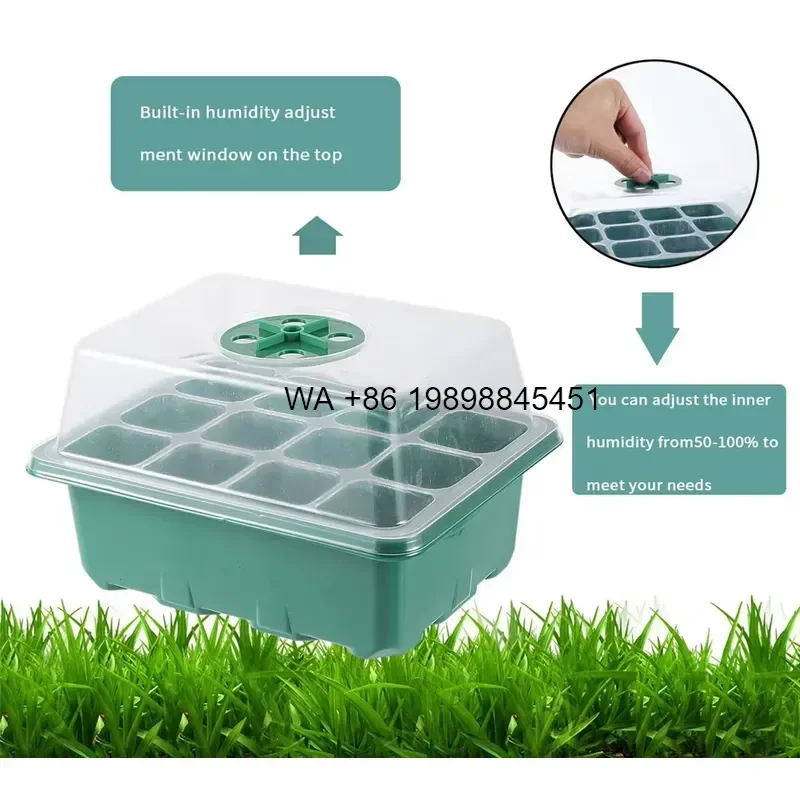 Wmwmnu for Garden Plant Nursery Pot Grow Box With Lid 6 12 Cell Germination Starter Seedling Tray With Dome