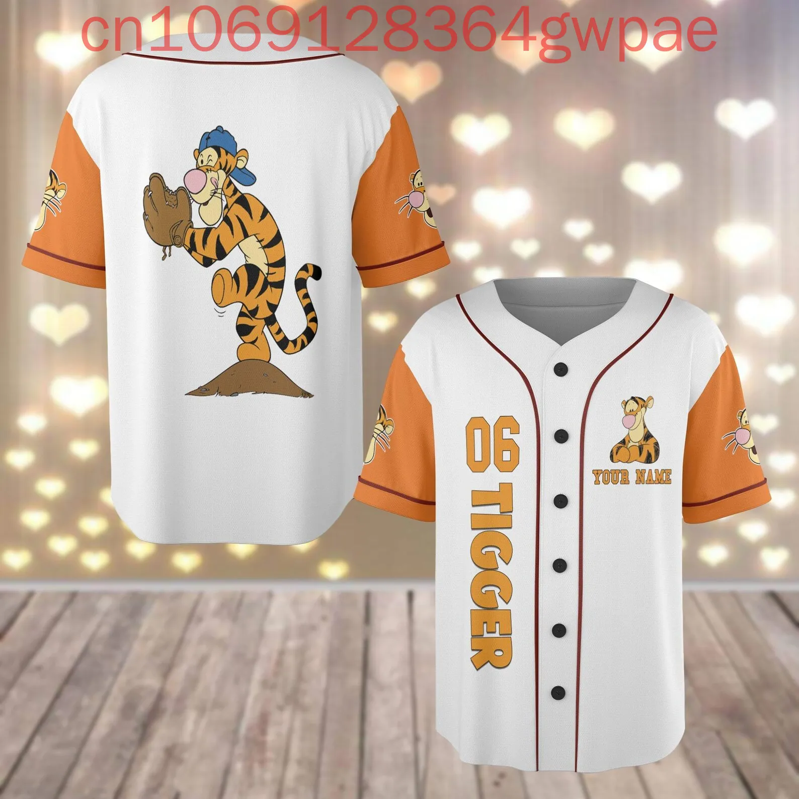 

Бейсбольный трикотаж с 3D принтом тигра, мужская и женская рубашка, дини Винни-Пух, летние повседневные спортивные бейсбольные рубашки с короткими рукавами