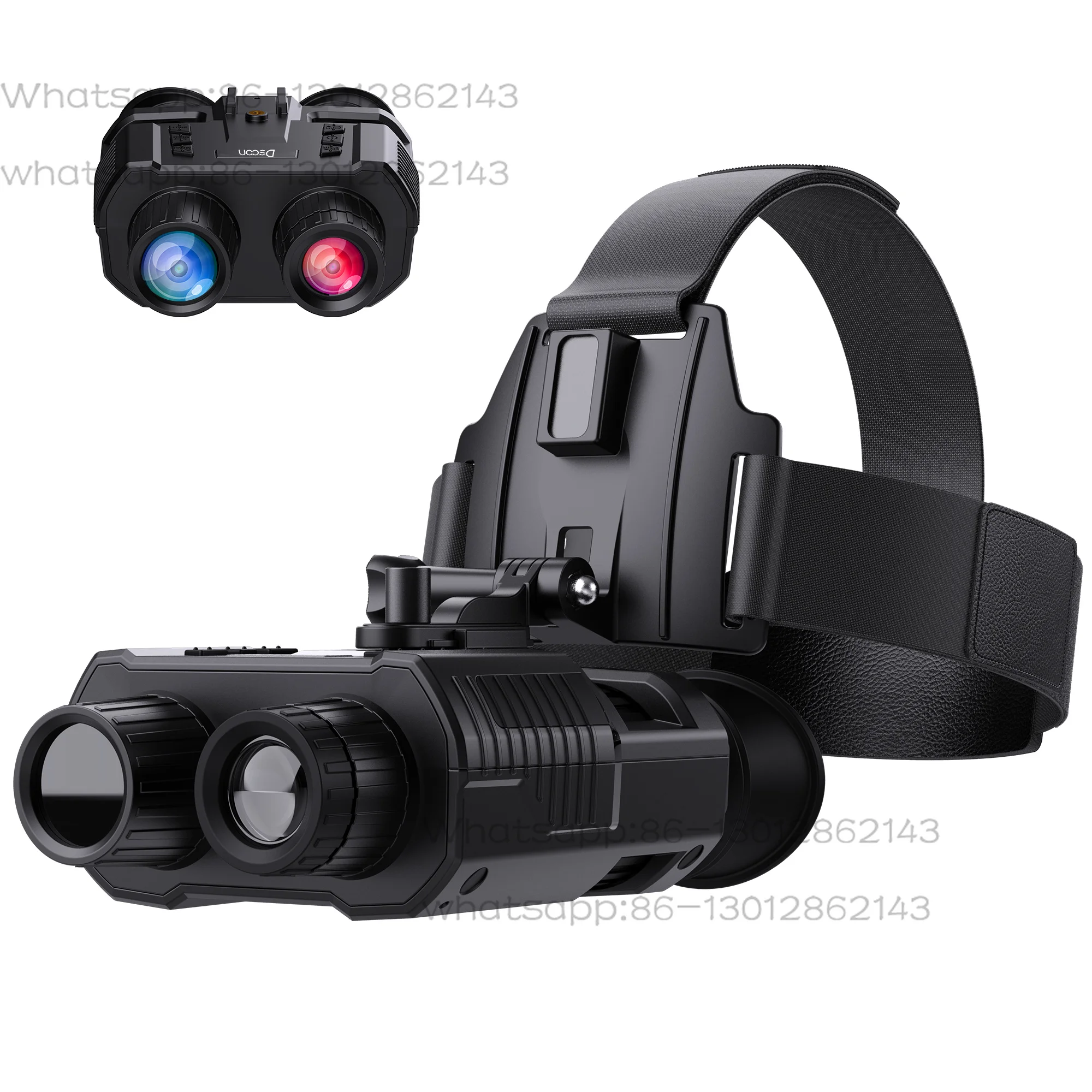 Ultra-high-definition TFT Night Vision Glasses Head Strap Rechargeable Infrared Binoculars 13x Magnification Waterproof 1080P