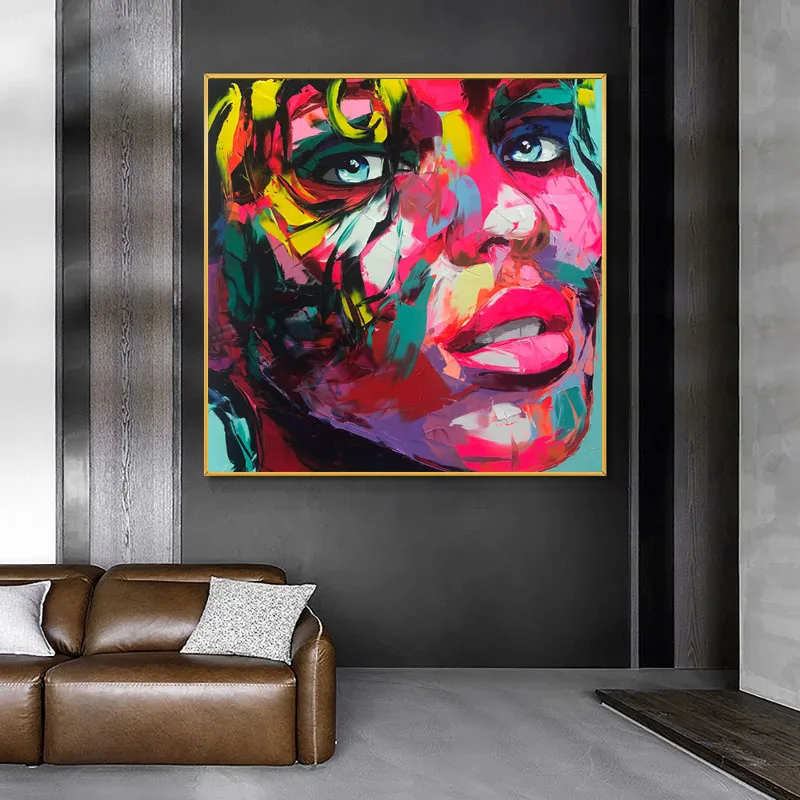 Handmade On Canvas Oil Painting Palette Knife Face Portrait Figure Acrylic Picture For Living Room Wall Art Home Decoration