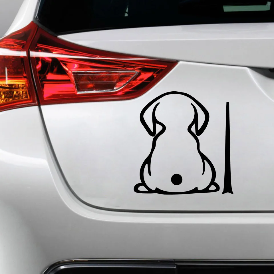 1 unidad de bonitas pegatinas de perro para carrocería de coche, pegatinas divertidas y coloridas para manija de puerta, calcomanías para automóvil
