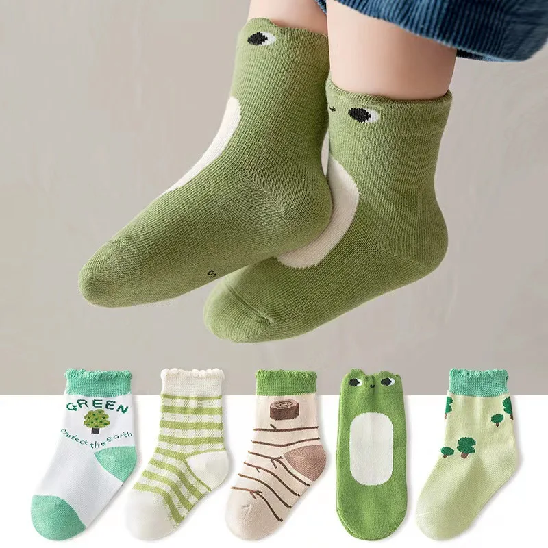 

5 Pair Jacquard Cat Unicorn Rabbit Comfort Warm Cotton High Quality Kids Girl Baby Socks Child Boy Newborn Socks Miaoyoutong