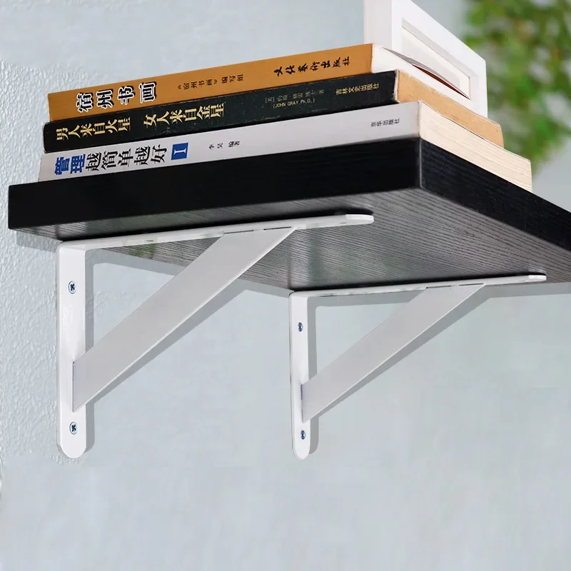 yesHeavy Duty L Shaped Shelf Brackets Black Steel Floating Shelf Support, Wall Mount Angle Bracket for Shelves, Heavy Duty Tripo