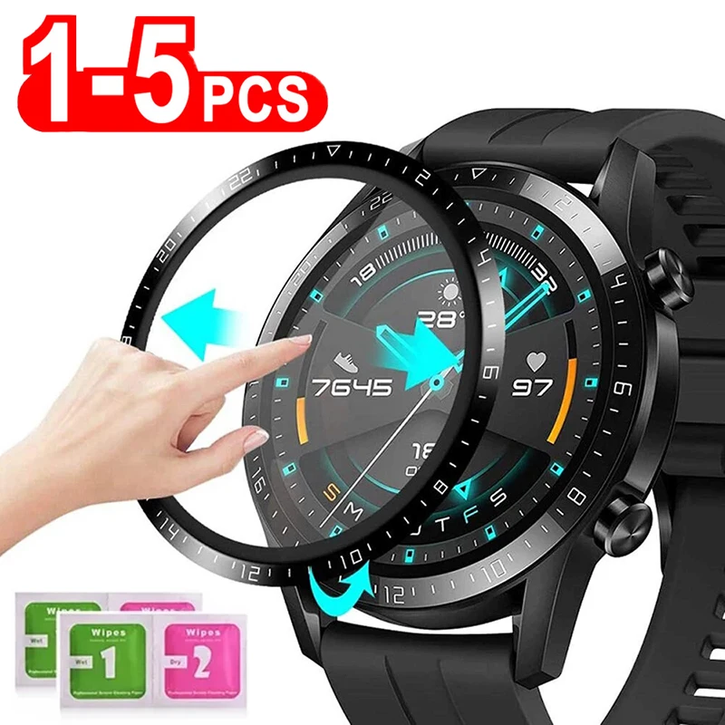 Soft Tempered Glass For Huawei Watch GT 3 Pro ES Runner Fit 2 9D Curved Full Screen Protector For Huawei Honor Magic 2 42mm 46mm