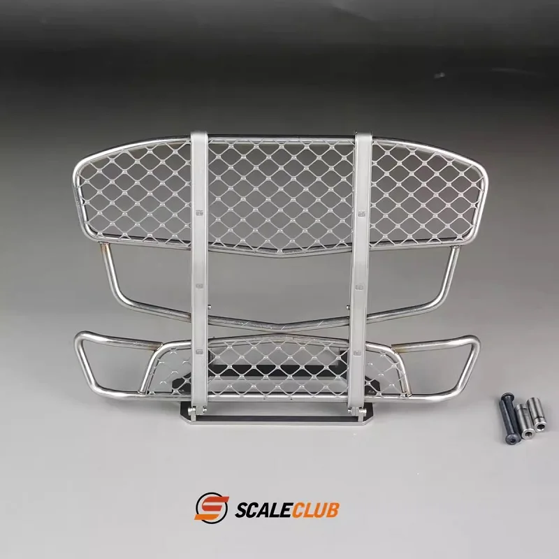 SCALECLUB Stainless Steel For BENZ Animal Guard Tractor Bullpen For Tamiya Lesu For Benz Rc Truck Trailer Tipper