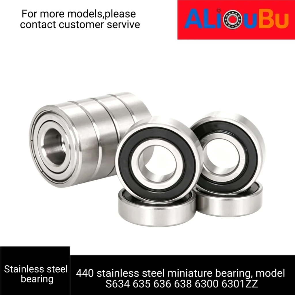 440 stainless steel miniature bearing, S634 635 636 638 6300 6301ZZ rust and corrosion protection.