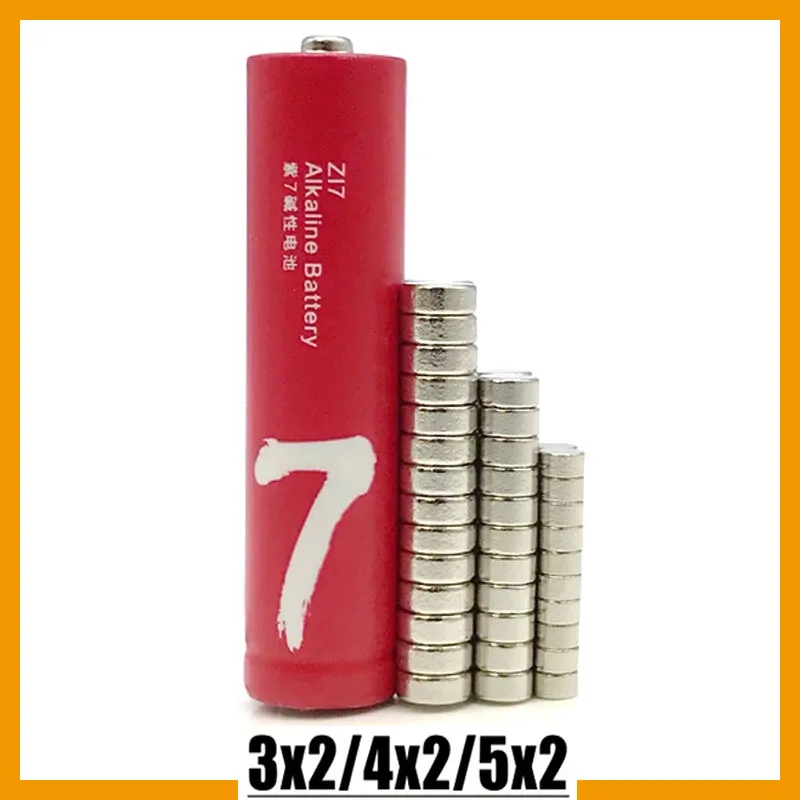 3x2 4x2 5x2mm 50/100/200/500/1000/2000pcs Small Round Strong Dia 3/4/5 N35 Powerful Neodymium Magnetic 3*2 4*2 5*2 Steel Magnet