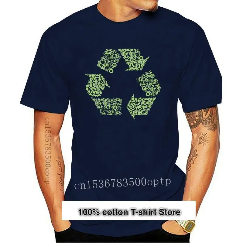 Camiseta con logotipo de reciclaje para hombre, ropa de bicicleta ecológica, ecológica, Wwf, vegana, animales, personalizada