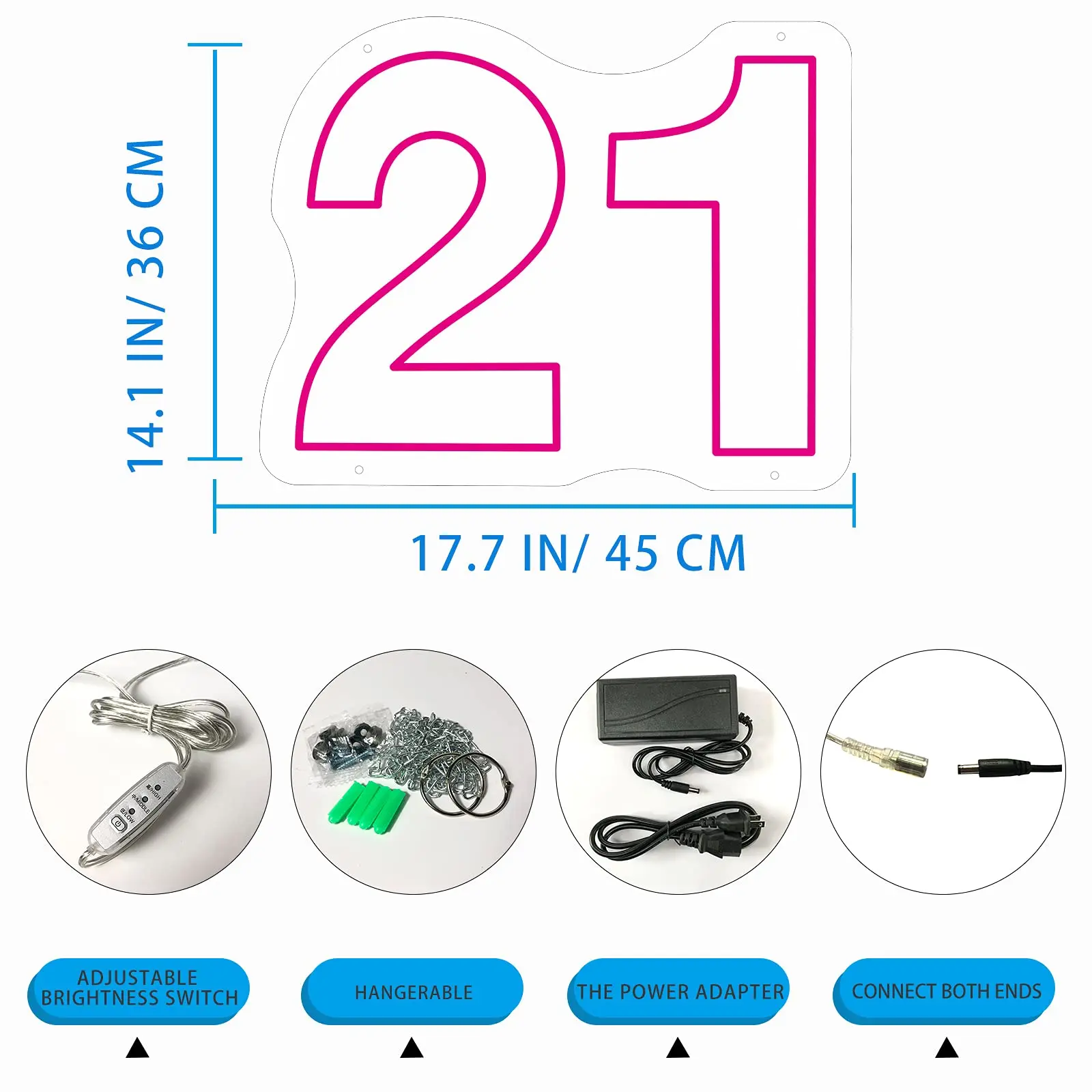 10 Styles Birthday Table Number Neon Sign,Desk Lamp Night Light Wedding LED Neon Sign Custom Number Letter Sign Wedding