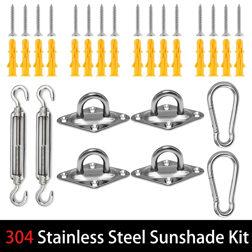 

A Set Of 24 Pieces Of 304 Stainless Steel Sunshade Hardware Accessories Is Used For Installing Sunshade Tent Fixing Accessories