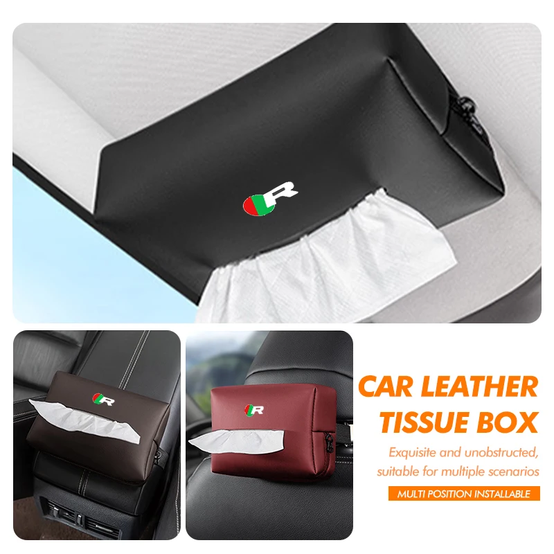 

Car Tissue Box Holder Napkin Case Sun Visor Backseat Bag For Jaguar XK S-Type F-Type X-Type F-Pace I-Pace E-Pace XFR XKR