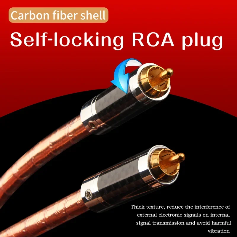 HiFi Audio Line 99.99997% OCC 24K RCA / XLR Balance Cable Square Core Copper Wire