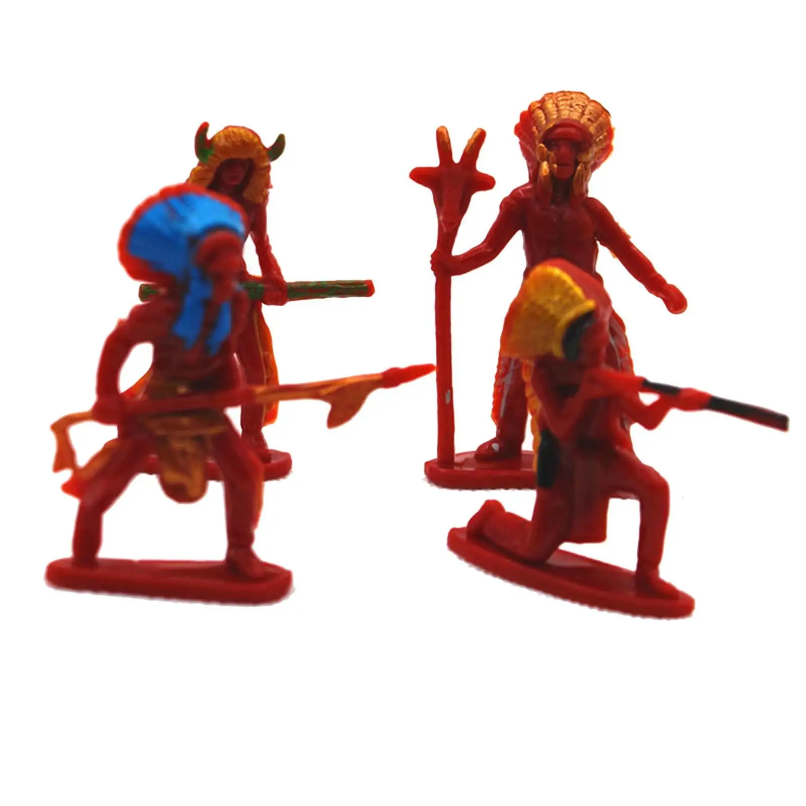 5X 4 Pieces Simulation Tiny Cowboy People native Figures Playset Collections DIY