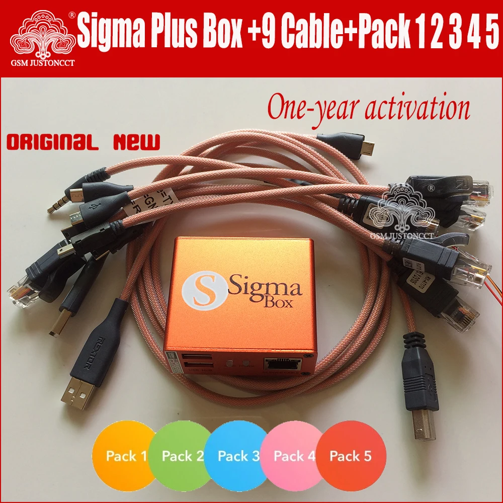 Original Sigma Plus Box Sigma box Set For Mobile Phone Unlock&Flash&Repairing For China Mobile Phone/Nokia + 9 Cable