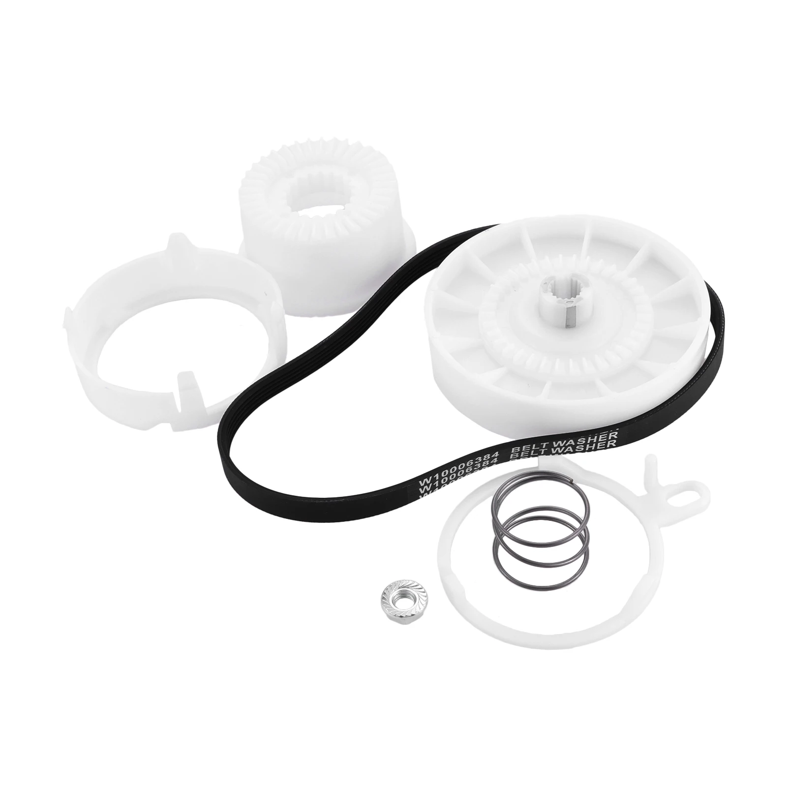 W10721967 Washer Pulley Clutch with W10006384 Drive Belt Kit Splutch Cam Replacement for Whirlpool Maytag Amana Top Load Washers