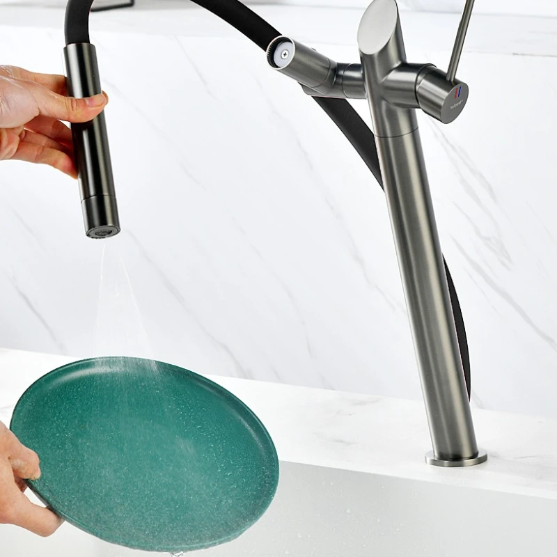 Creative Convenient Use Basin Faucet Cold Hot Water Thickened Anti-rust Wear-resistant Faucets Sturdy Durable Bathroom Fixture