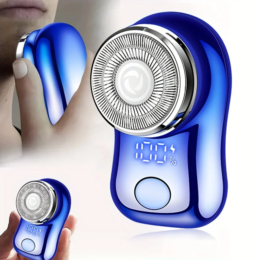 Mini Electric Shaver, Efficient Shaving, Double-ring Blade, Smart Digital Display, Detachable Head, Easy Cleaning Type-C