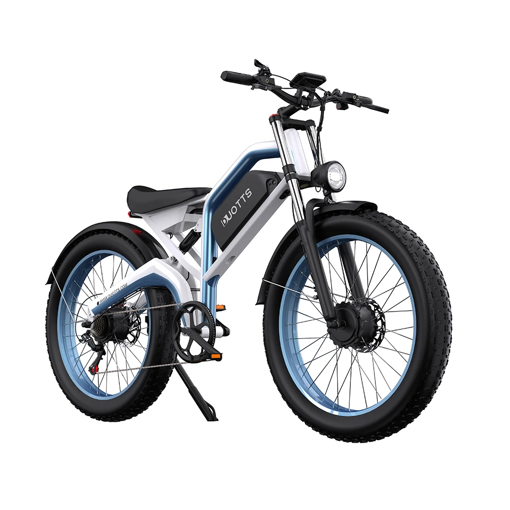 DUOTTS N26 Volwassen Elektrische Fiets 26" Vetband Dubbele Motor 48V 20Ah 45km/u Off Road Shimano 7 Versnellingen 100 km bereik 30 ° Klim