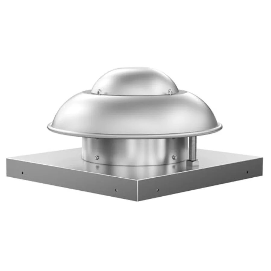 

Roof Mounted Exhaust Fan Direct Drive Axial Downblast Exhaust Fan -19" Fan Base, 1/30 HP 500 CFM 115 Volt Single Phase Motor