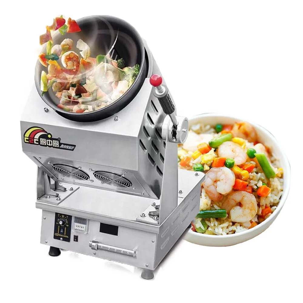Fried Rice Machine Gas Or Induction Rotation Restaurant Rotating Wok Automatic Cooking Machine Smart Intelligent Cooking Robot