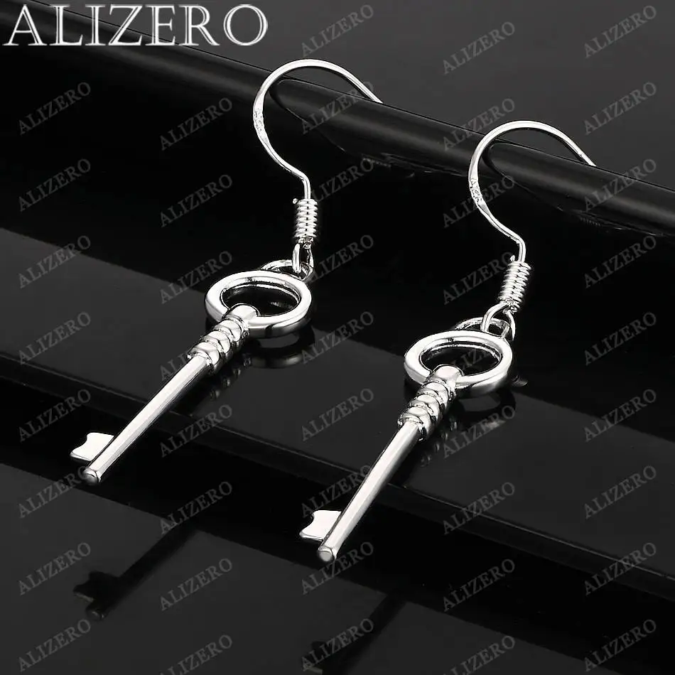 

Изящные серьги-ключи из стерлингового серебра 925 пробы, очаровательные трендовые подарки на день рождения, модные вечерние ювелирные украшения