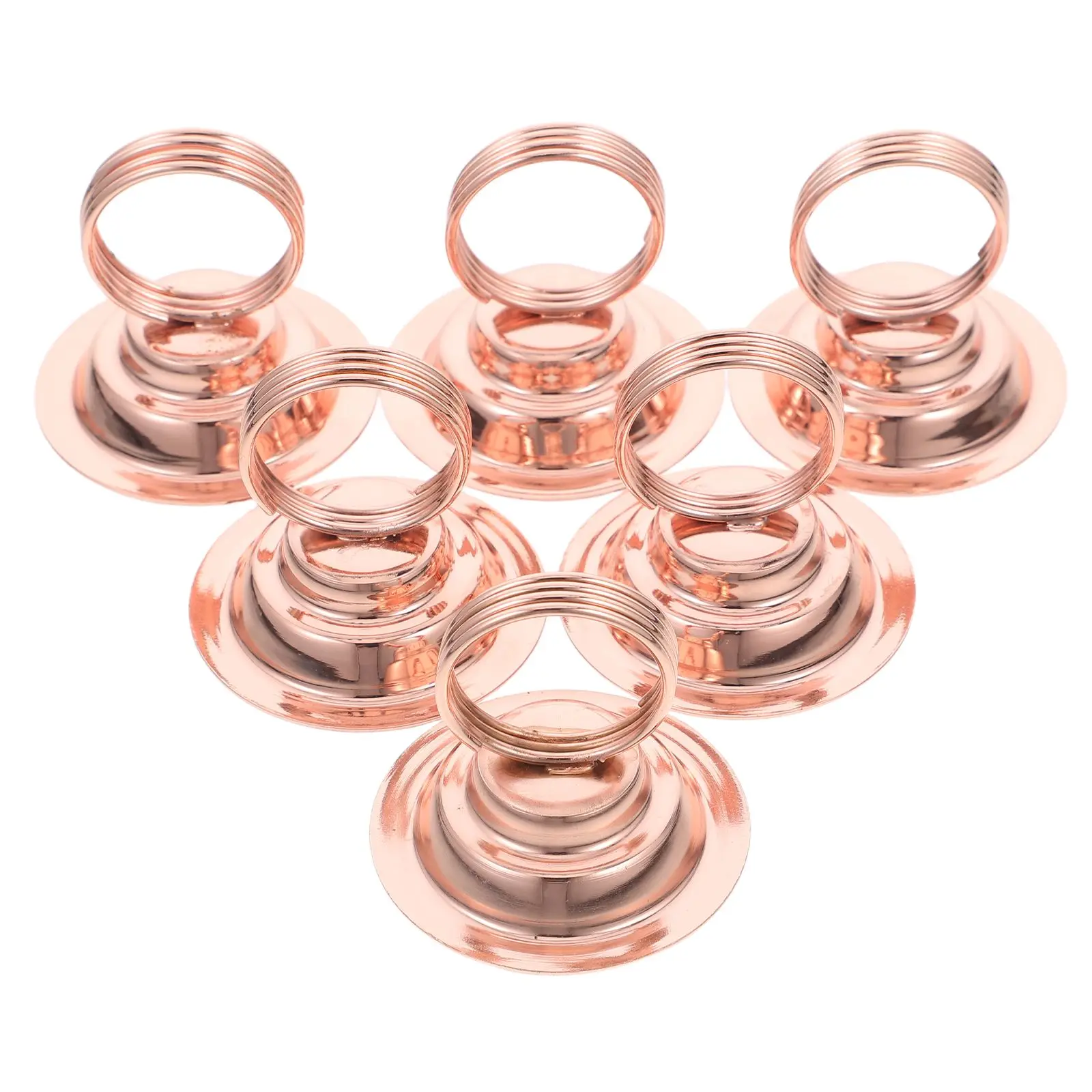 

6 Pcs Vertical Number Plate Clip Iron Holder for Wedding Table Card Stand Office Dining Decor Memo Set Restaurant Desk