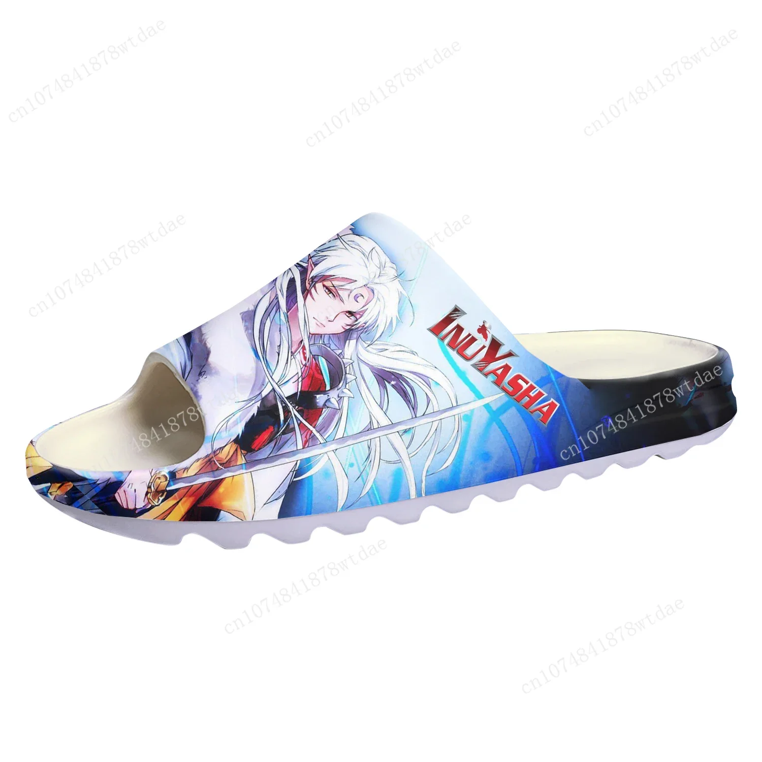 Sesshoumaru Soft Sole Sllipers Inuyasha Mens Womens Teenager Home Clogs Anime Step In Water Shoes On Shit Customize Sandals