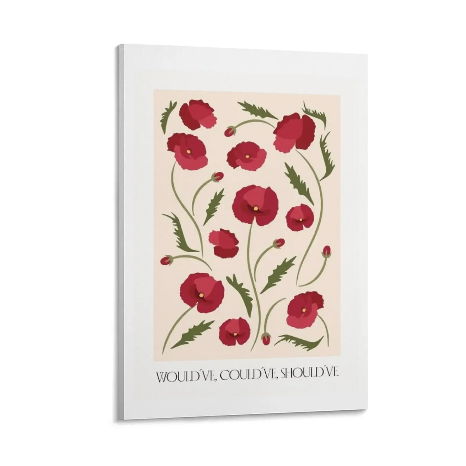 

would've could've should've flower Canvas Painting bedroom decor posters for room vintage home decor