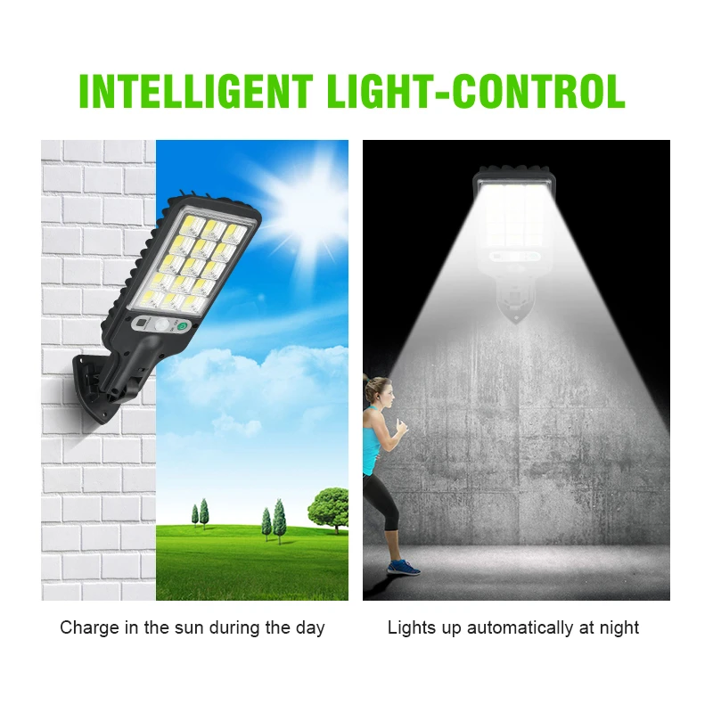 180COB Super Bright Solar Street Light Outdoor 3 Mode Waterproof Wireless Solar Security Motion Sensor Wall Lamp for Door Garden