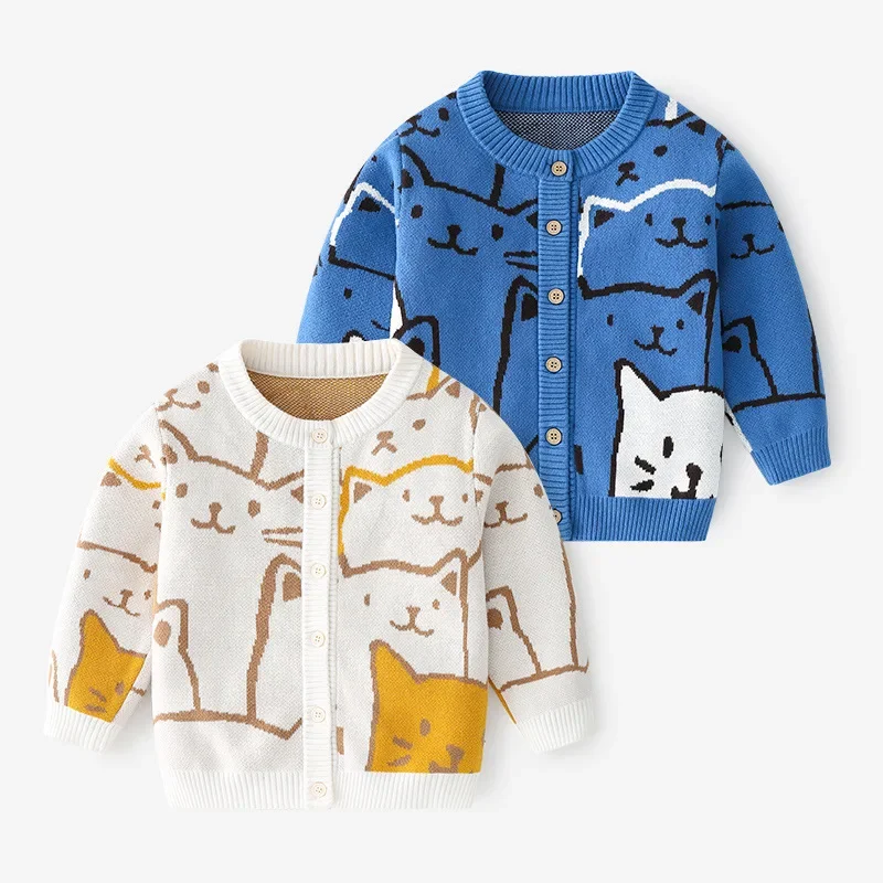 

O-Neck Boys Winter Clothes Cartoon Outerwear Casual Baby Boy Clothes Children's Clothing for Girl Cardigan Girls Jumpers Outdoor