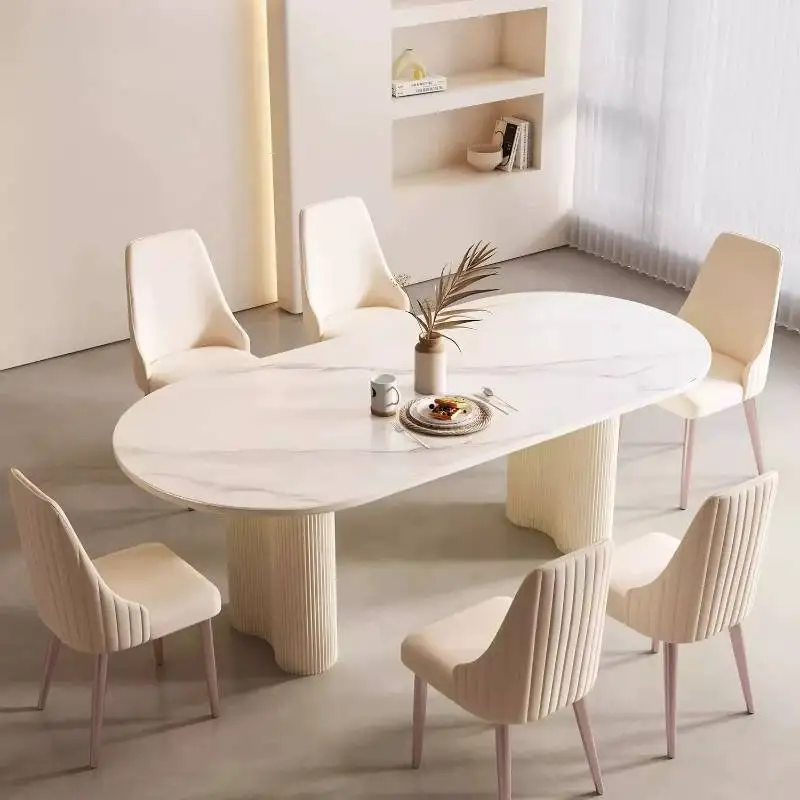 Party Small Space Dining Tables White Designer Extending Oval Kitchen Tables Living Room Modern Mesas De Comedor Furniture Home