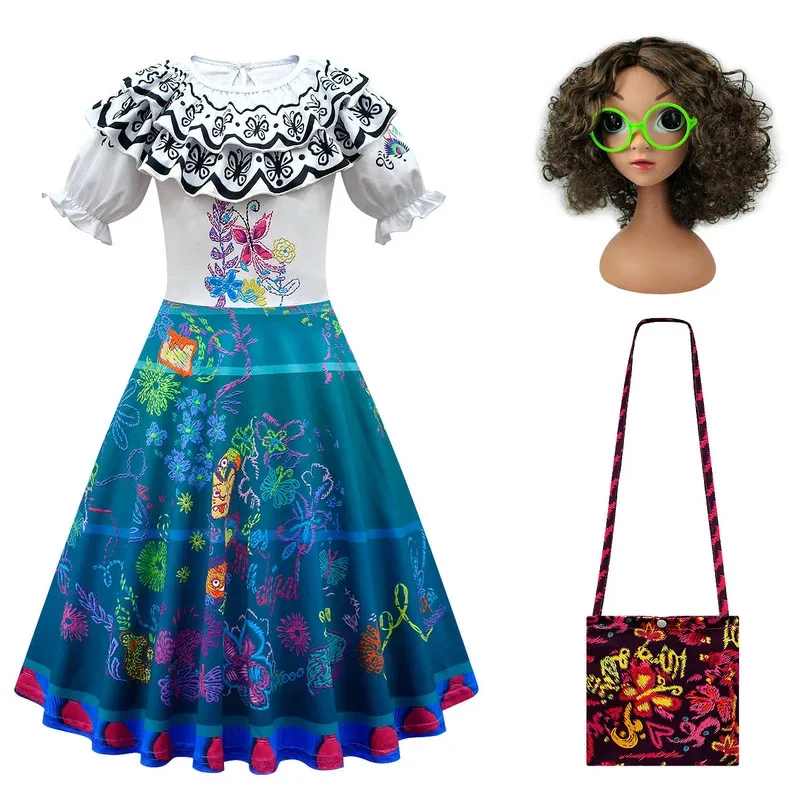 Encanto 映画ミラベルイザベラルイーザガールジュリエタアグスティンマドリガル大人のコスプレ衣装カーニバル家族ドレスアップ