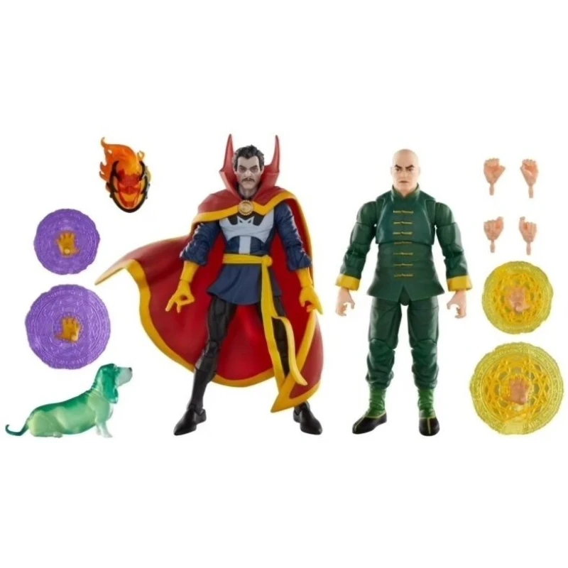 Genuine Marvel Legends Animated Version Doctor Strange Wong Action Figures Two Person Group Movable Doll Collection Xmas Gift