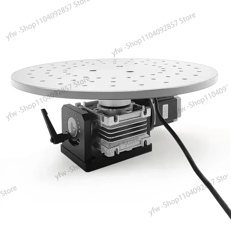 

Electric 360° Rotary Turntable Precision Rotating Platform Diameter 300MM Workbench With speed controller and foot switch