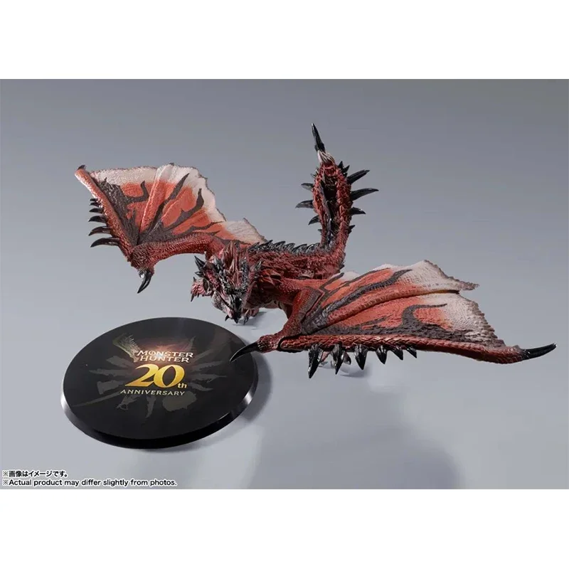 Original BANDAI S.H.MonsterArts SHM  Rathalos 20th Anniversary Edition Male Fire Dragon Anime Figures Action Model Toys