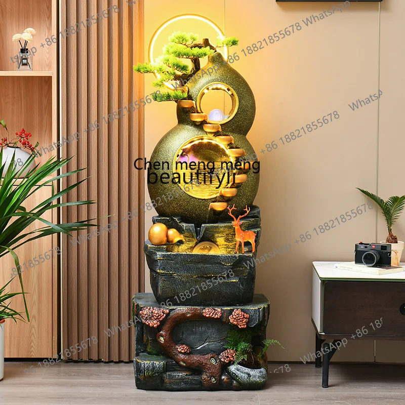 X Ornament Rockery Fountain Chinese Zen Style Home Living Room Courtyard Office Opening Wealth-Attracting Decoration