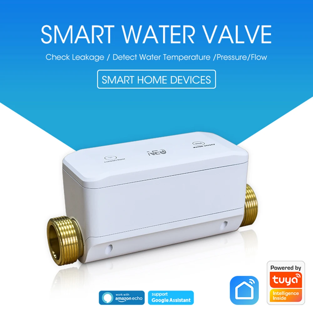 Tuya WiFi Automatic Water Level Control Valve Control Water Flow/Pressure/Temperature/Leakage Supports Alexa Google Home