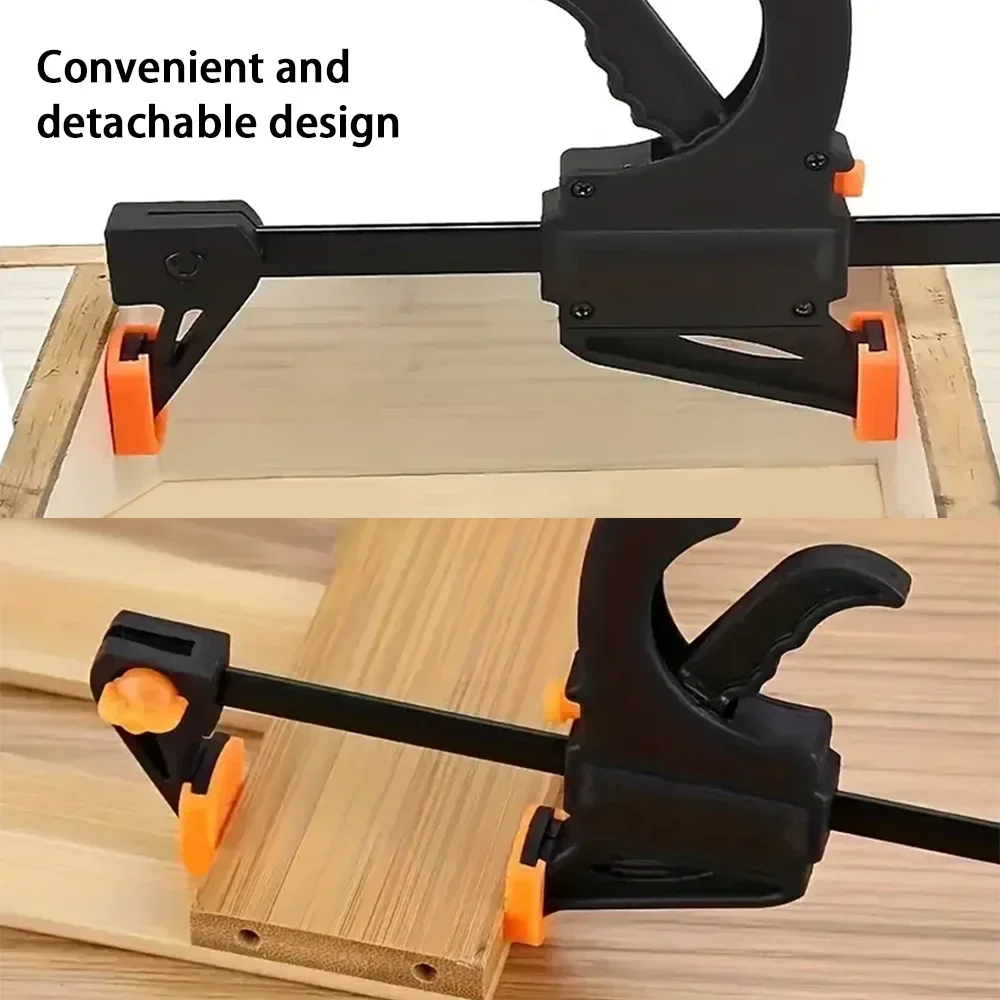 4' F Woodworking Clamps Quick Fixed Type Glass Wooden Board Connection Clips Tool Portable Squeezing Nylon Work Bar Kit 1/2/4pcs