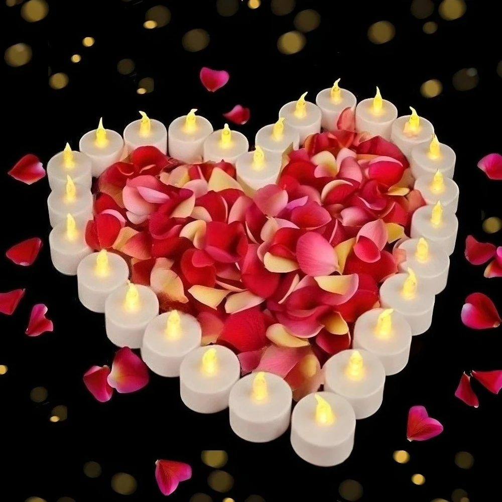 6-48 قطعة LED عديمة اللهب الشموع بطارية تعمل الإبداعية متمنيا Tealight الدافئة الأبيض وهمية شمعة كهربائية لجميع القديسين عيد الميلاد #1