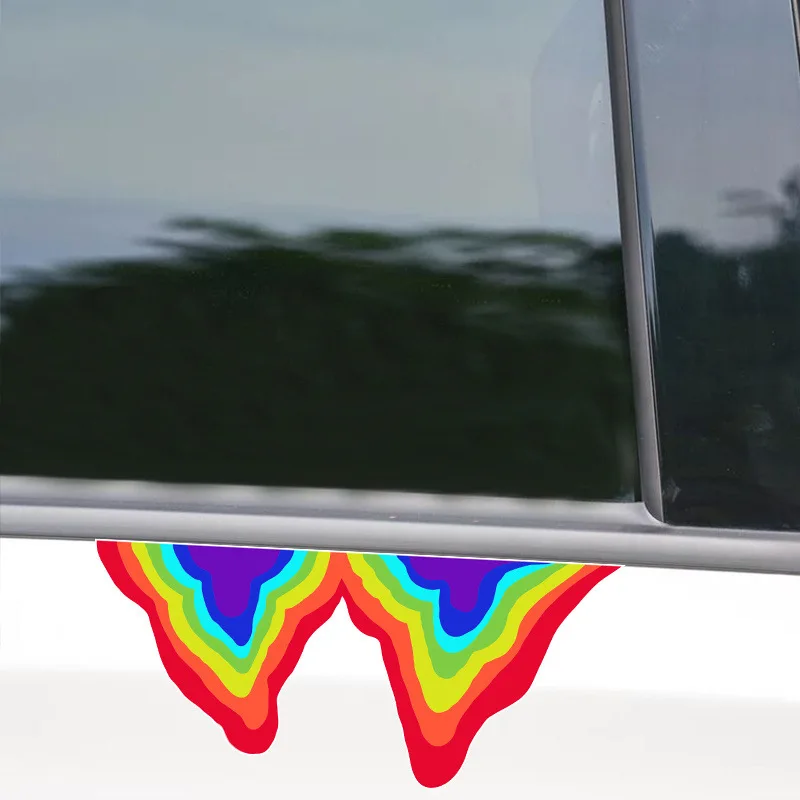 

Liquid State Rainbow Side Fluid Car Sticker Auto Window Windshield Side Door Decoration Vinyl Film Decal Auto Tuning Accessories