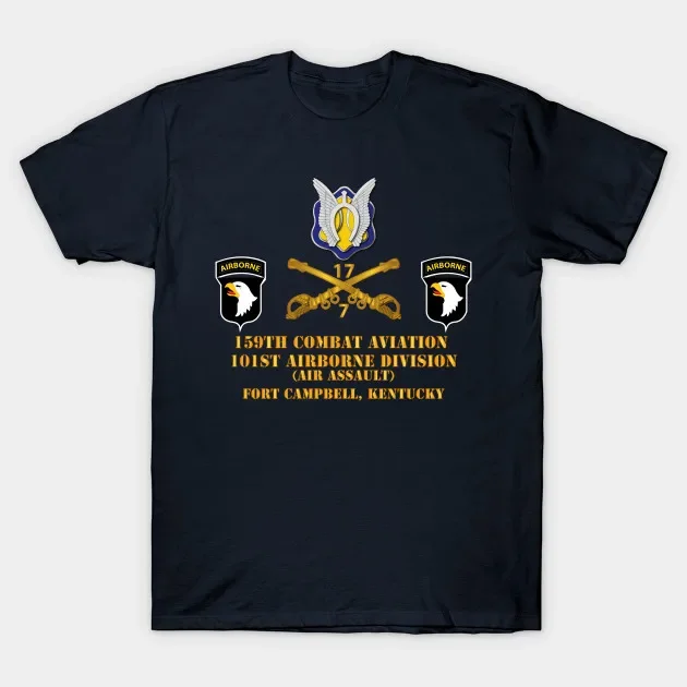 7th Squadron, 17th Cavalry Regiment 101st Airborne Division T-Shirt 100% Cotton O-Neck Summer Short Sleeve Casual Mens T-shirt