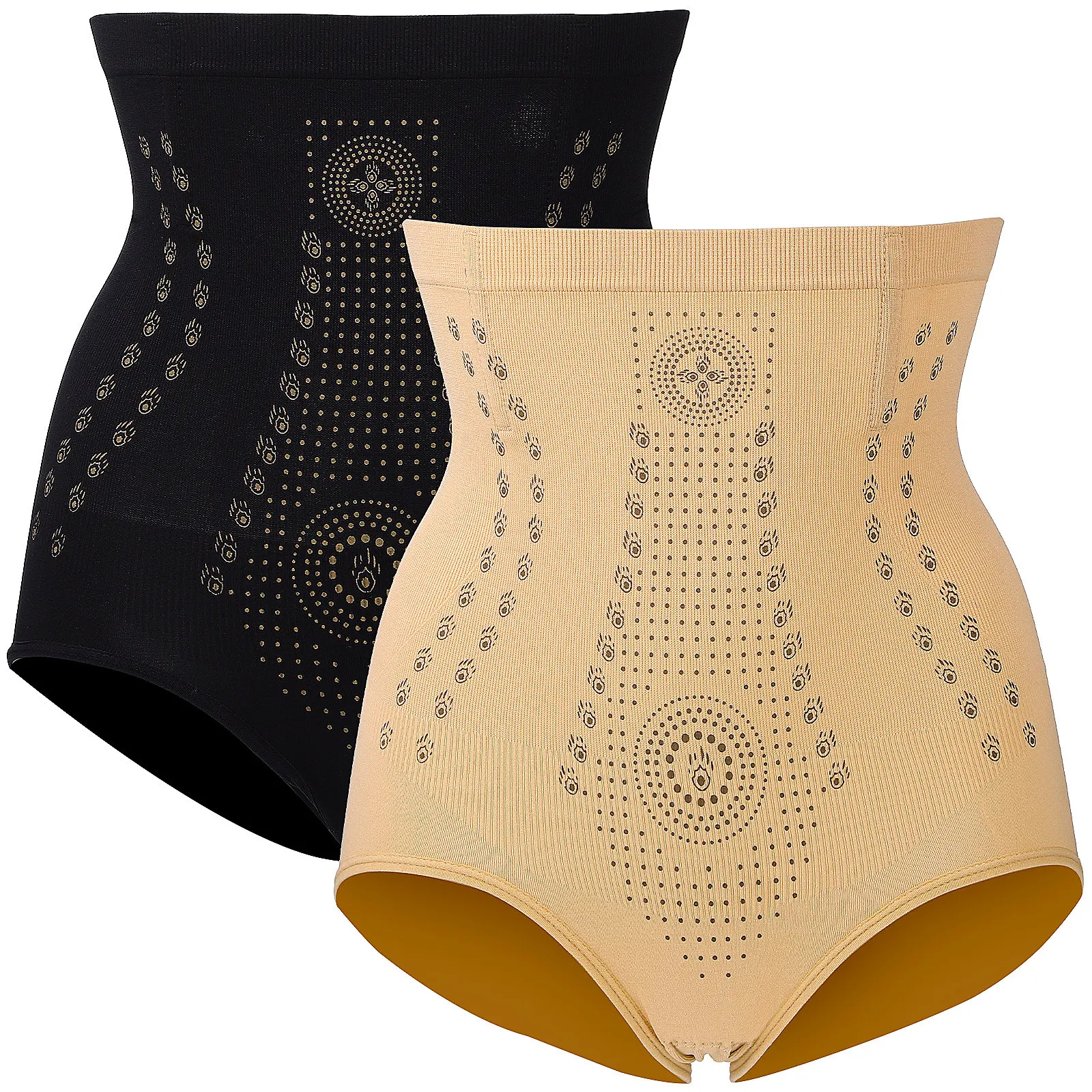 

2pcs Women'S Body Shapewear High Waist Supportive Close-Fit Shorts Firm Control Lightweight Breathable Shaping Underwear For