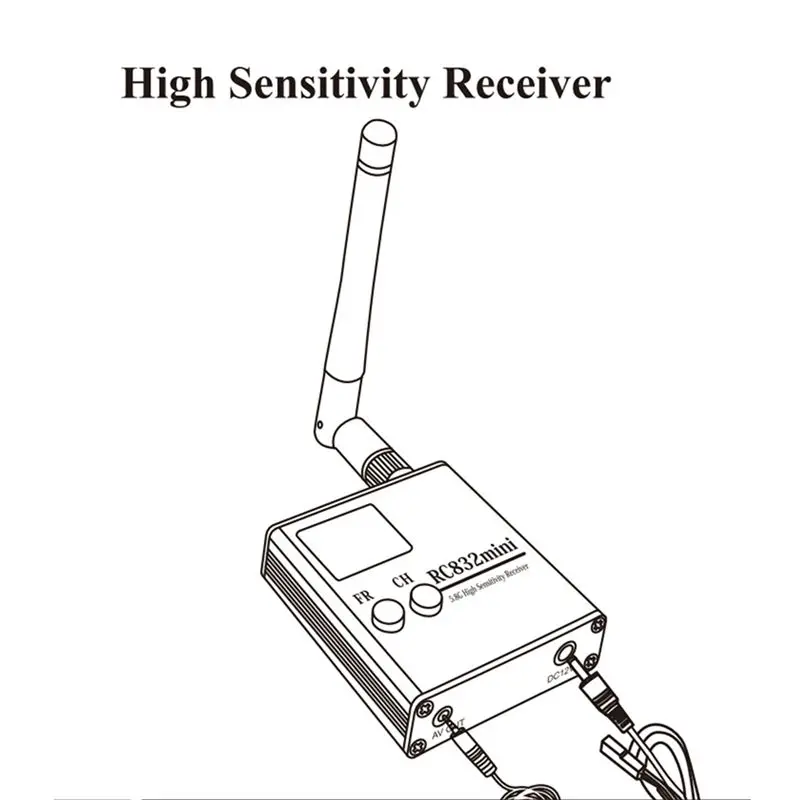 CYGJ-3X Rc832mini 5.8G 56Ch High Sensitivity Receiver Wireless Receiver With A/V And Power Cable For FPV Multicopter Aircraft
