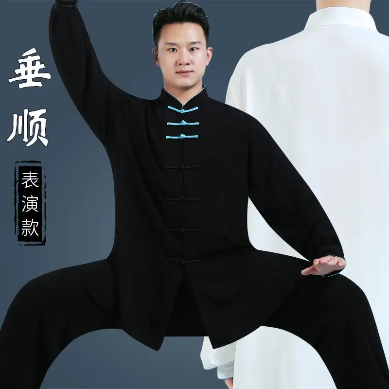 Premium High-End Unisex Tai Chi Practice Uniform Autumn/Winter 2026 New Cotton Linen Blend Breathable Chinese Traditional S